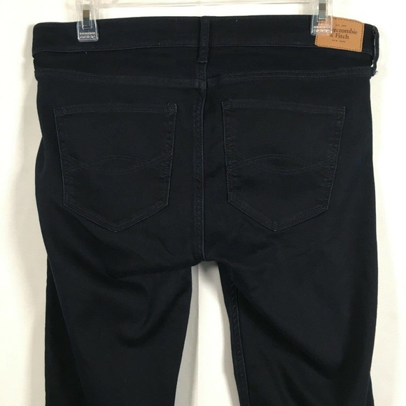 Abercrombie &‎ Fitch Jean Leggings Womens Sz 8R Dark Blue Stretch Skinny - Picture 4 of 9
